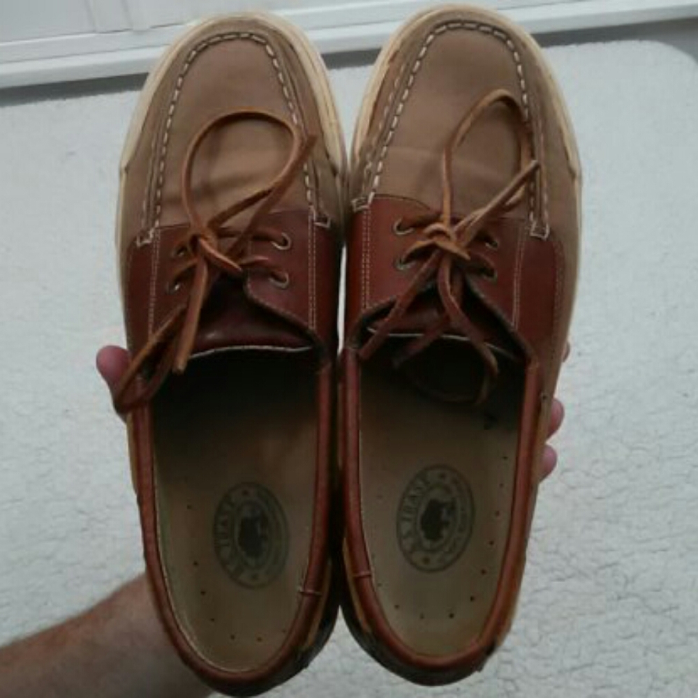 H.S. Trask Bison Leather/Canvas Boat Shoe 10.5M - Picture 4 of 9